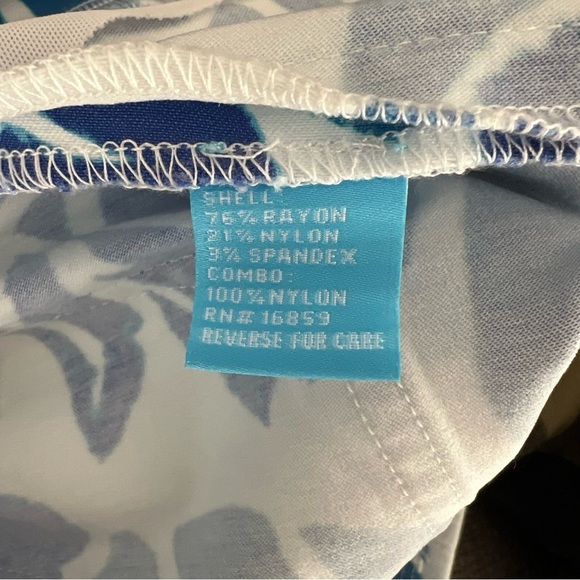 J. McLaughlin Women Size 4 Blue Tropical Print Trouser Pants - Picture 9 of 9